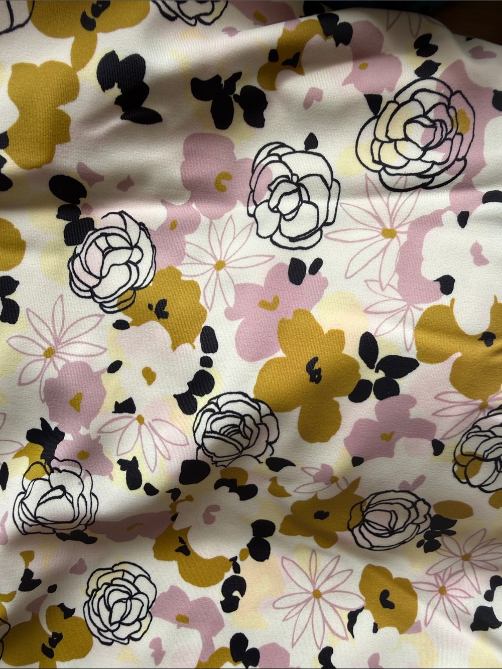 Floral printed spandex fabric, swim fabric